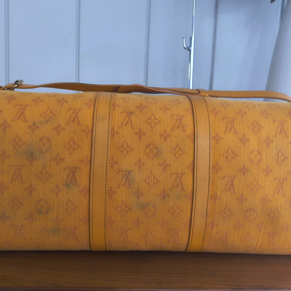 Louis Vuitton Ocre Orange Denim Limited Edition Keepall 50 - Picture 7 of 16